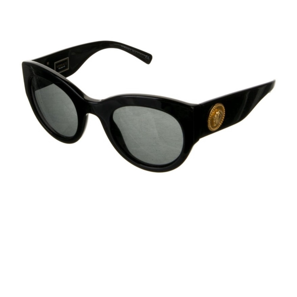 Versace Black and Gold Cat-Eye Glasses